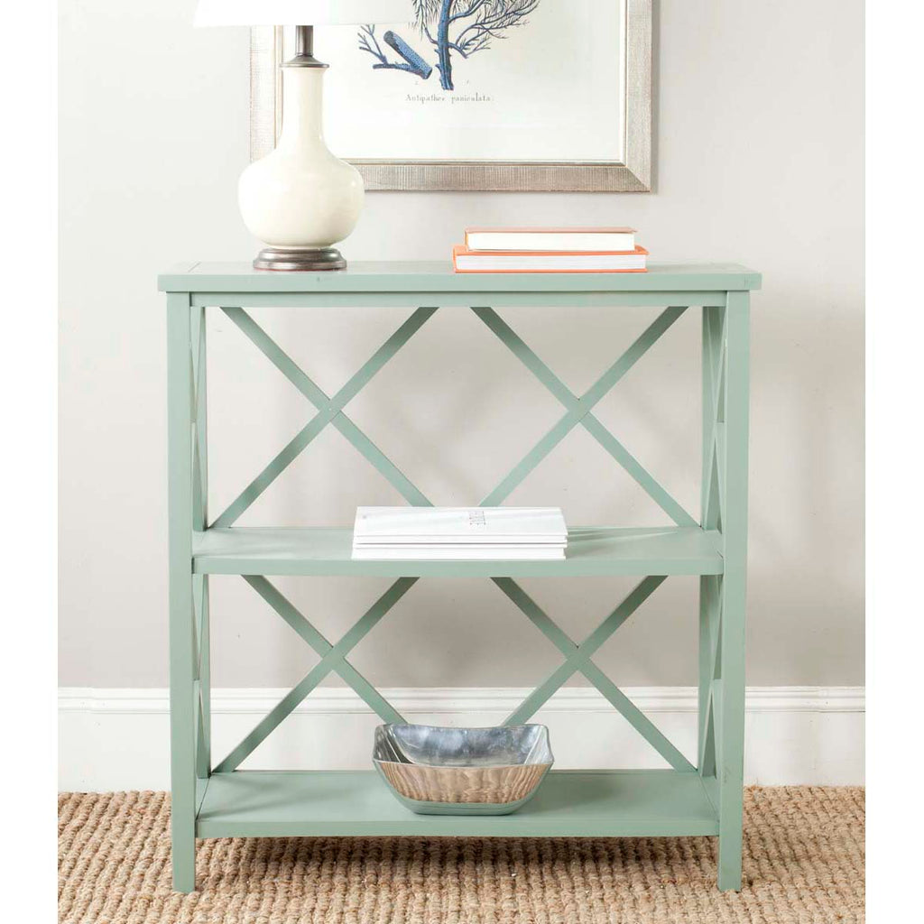 Safavieh Liam 2 Tier Open Bookcase - Dusty Green