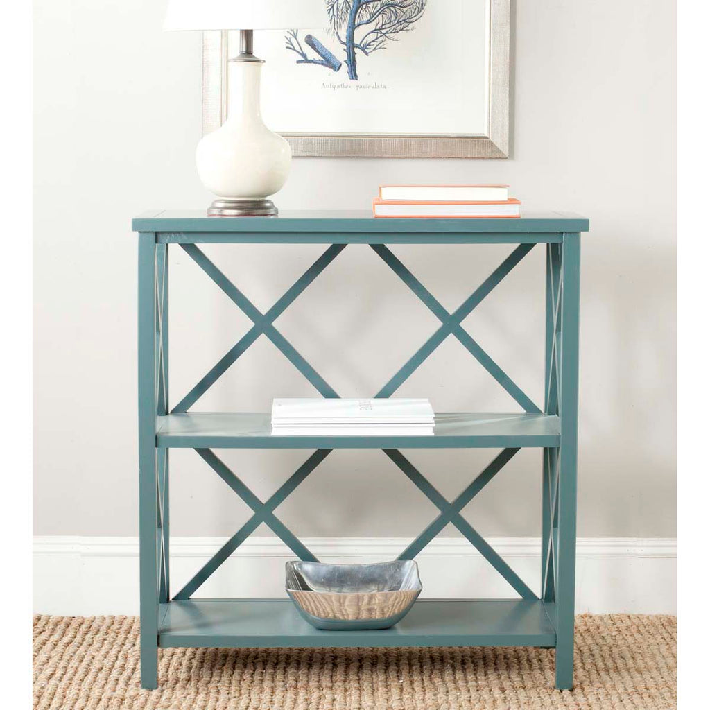 Safavieh Liam 2 Tier Open Bookcase - Teal