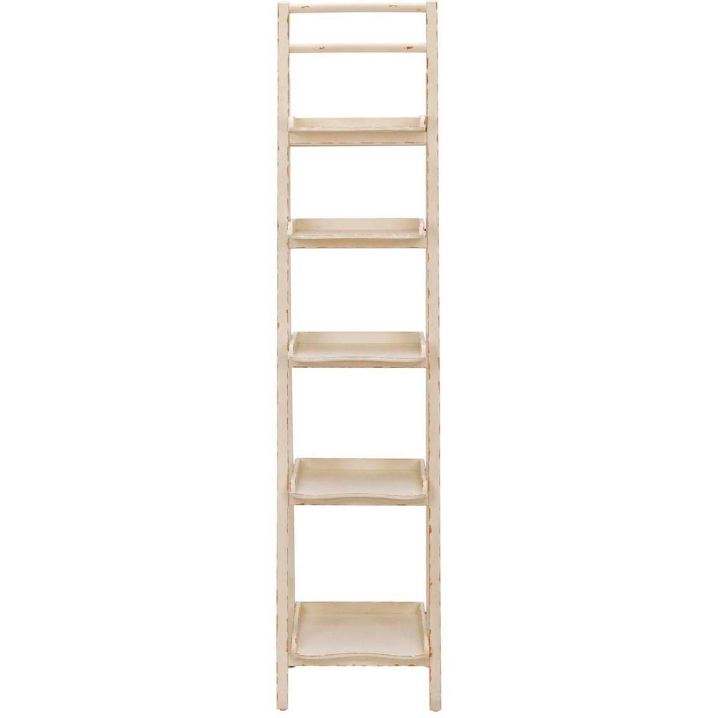 Safavieh Asher Leaning 5 Tier Etagere - Distressed Ivory