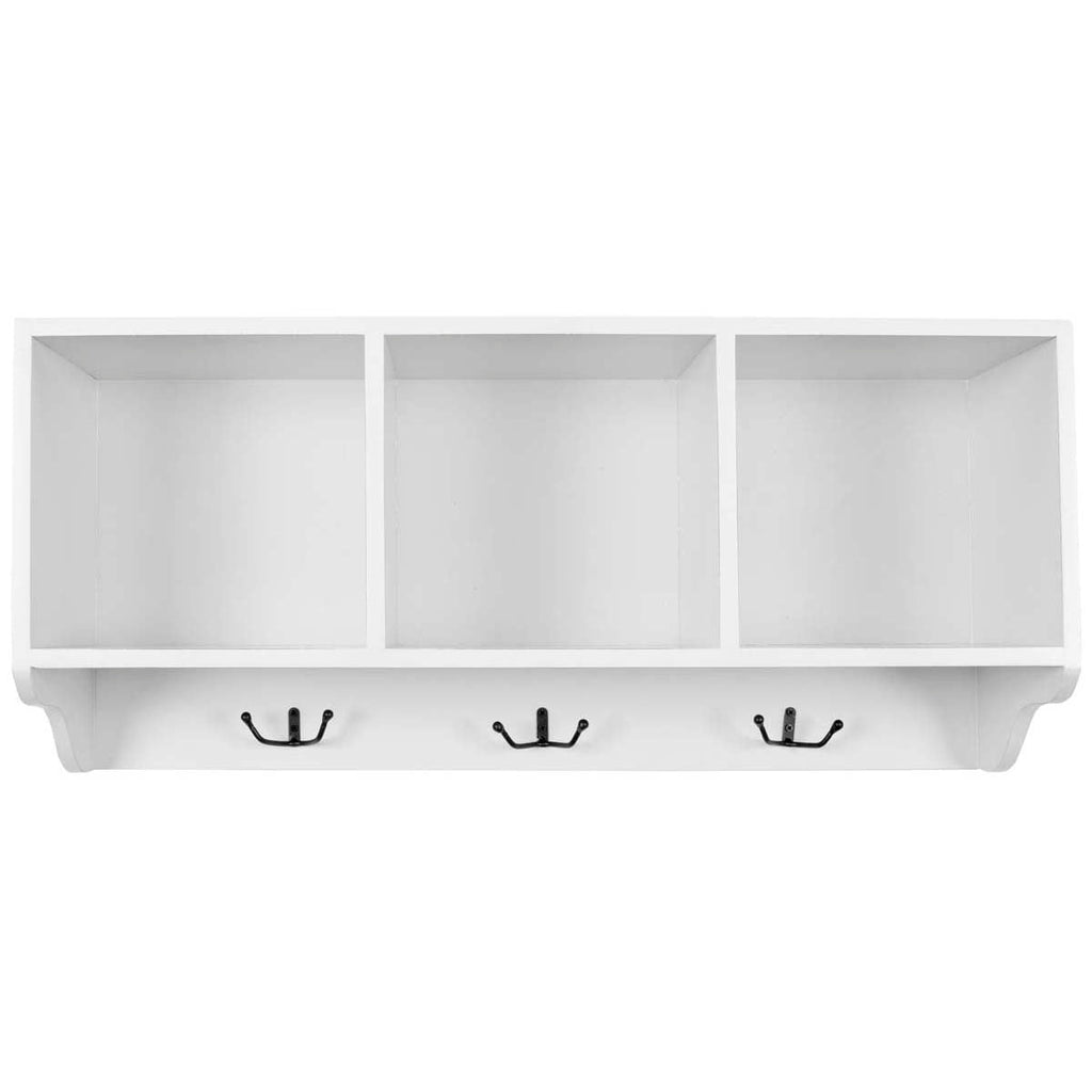 Safavieh Alice Wall Shelf With Storage Compartments - White