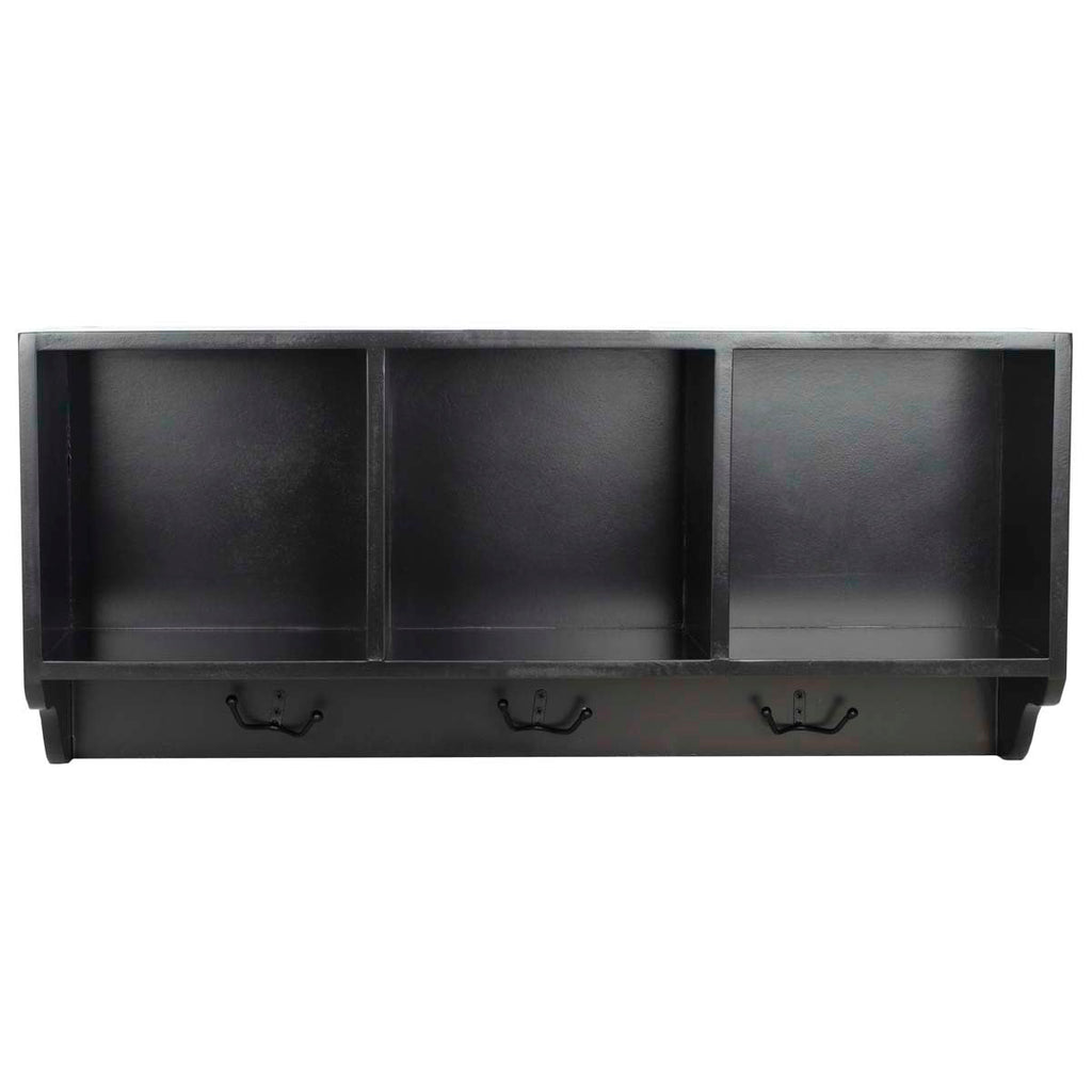 Safavieh Alice Wall Shelf With Storage Compartments - Black