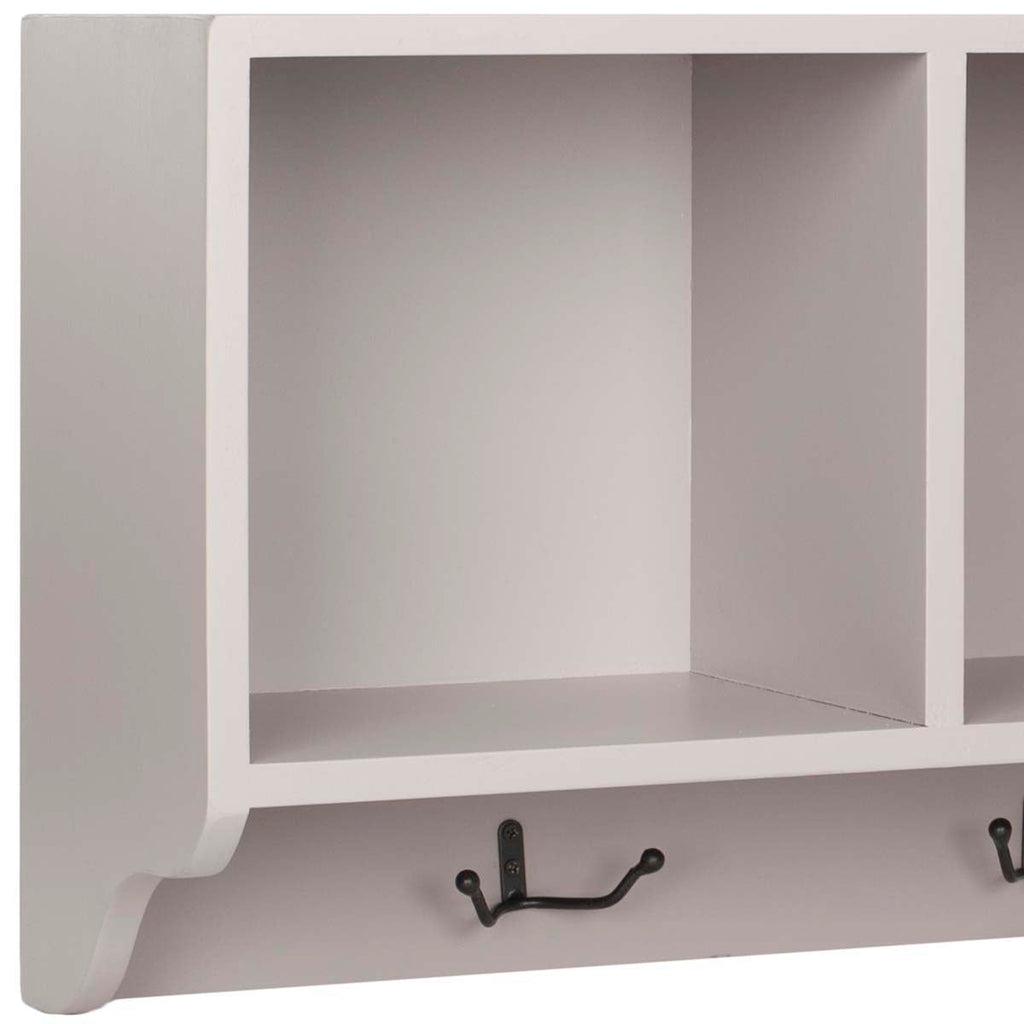 Safavieh Alice Wall Shelf With Storage Compartments - Grey