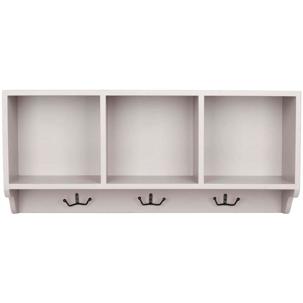 Safavieh Alice Wall Shelf With Storage Compartments - Grey