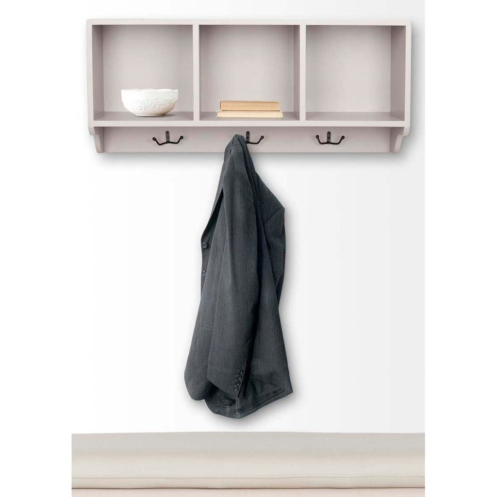 Safavieh Alice Wall Shelf With Storage Compartments - Grey