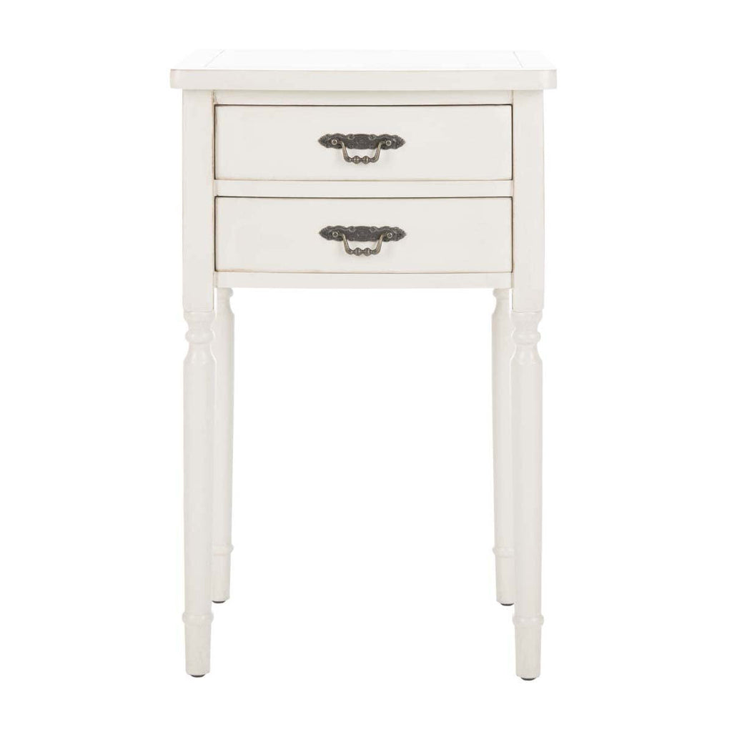 Safavieh Marilyn End Table With Storage Drawers - White Birch