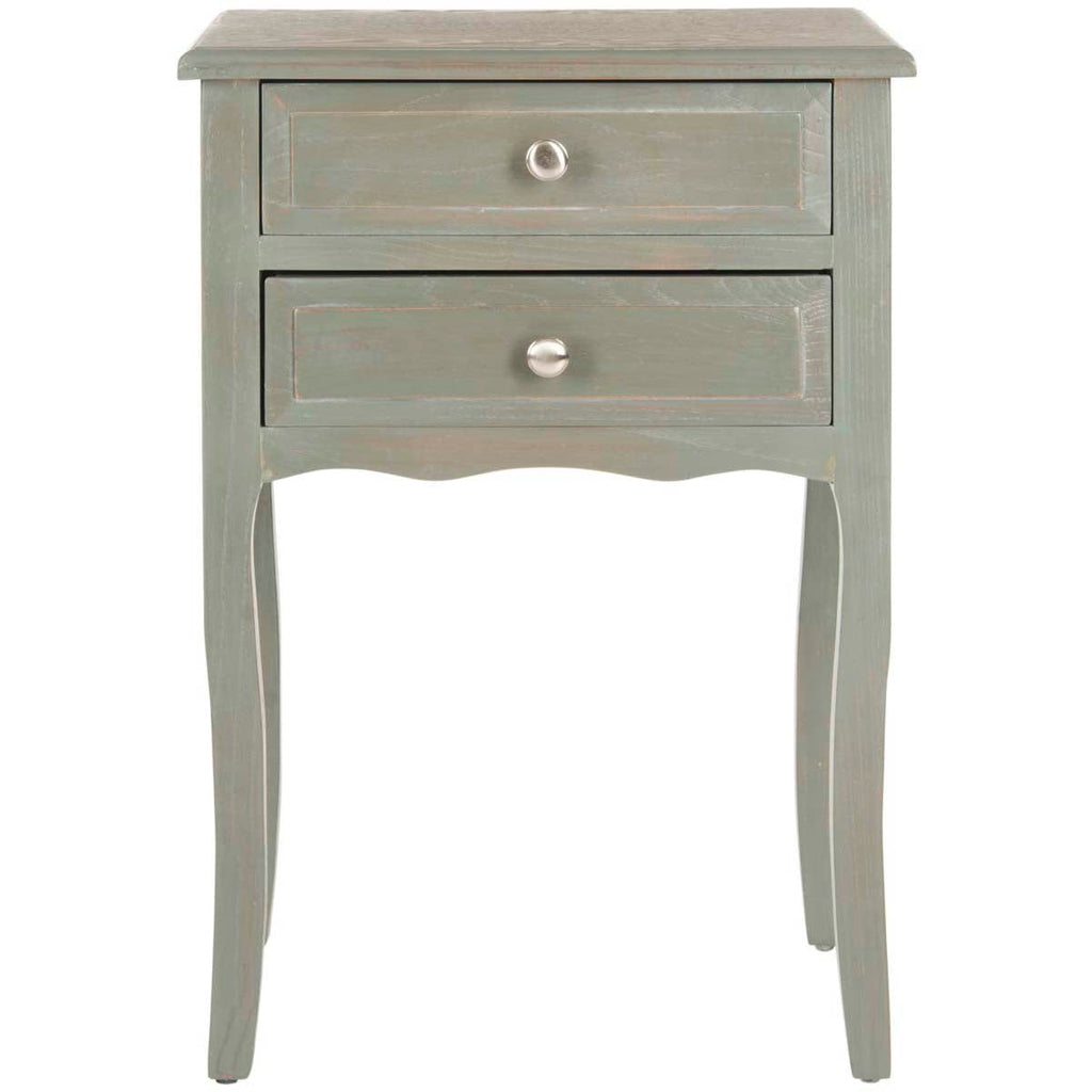 Safavieh Lori End Table With Storage Drawers - Ash Grey