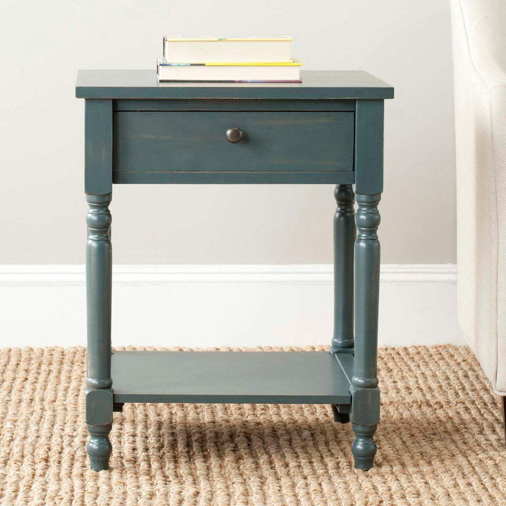 Safavieh Tami Nightstand With Storage Drawer - Dark Teal