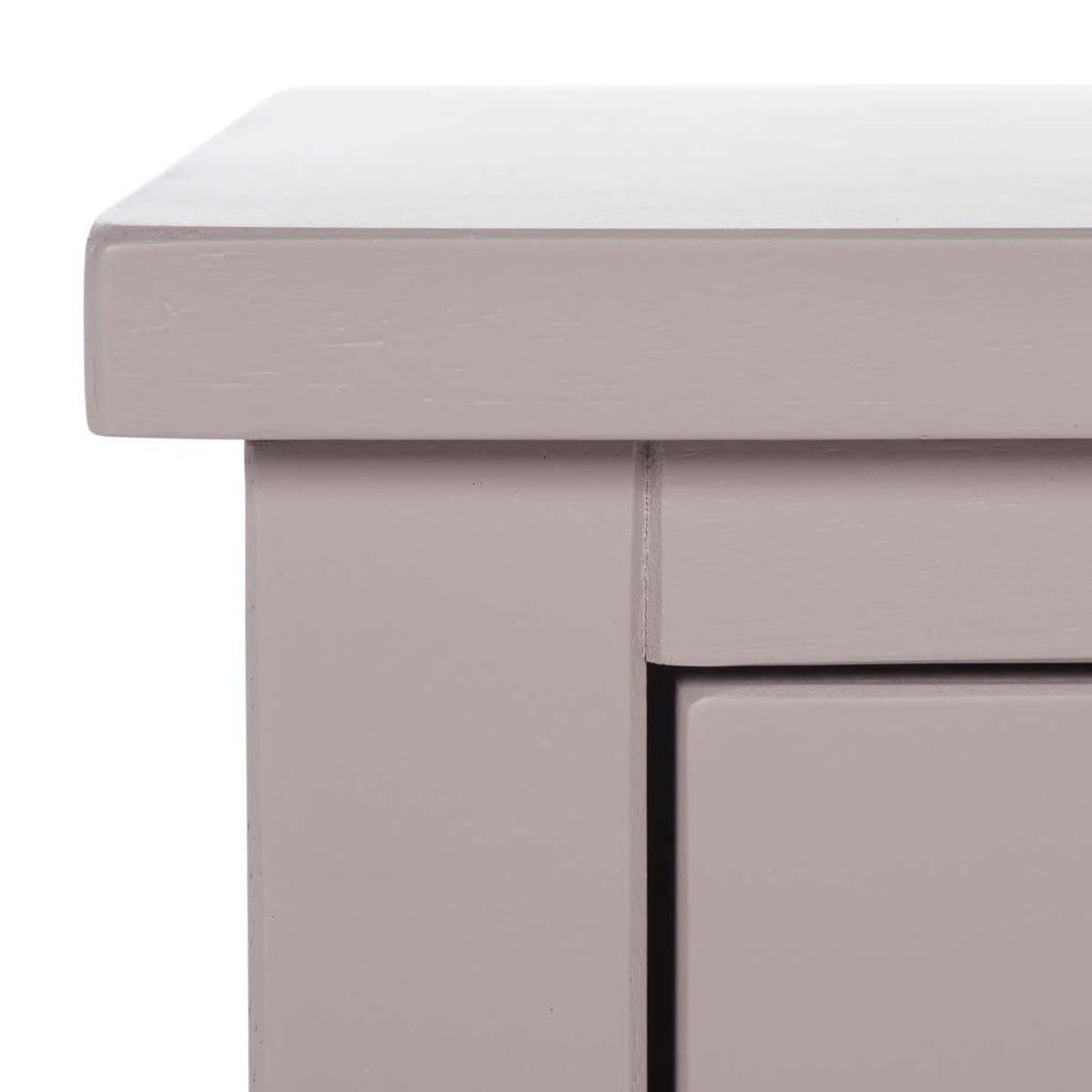 Safavieh Maxine Nightstand With Storage Drawer - Grey Mauve