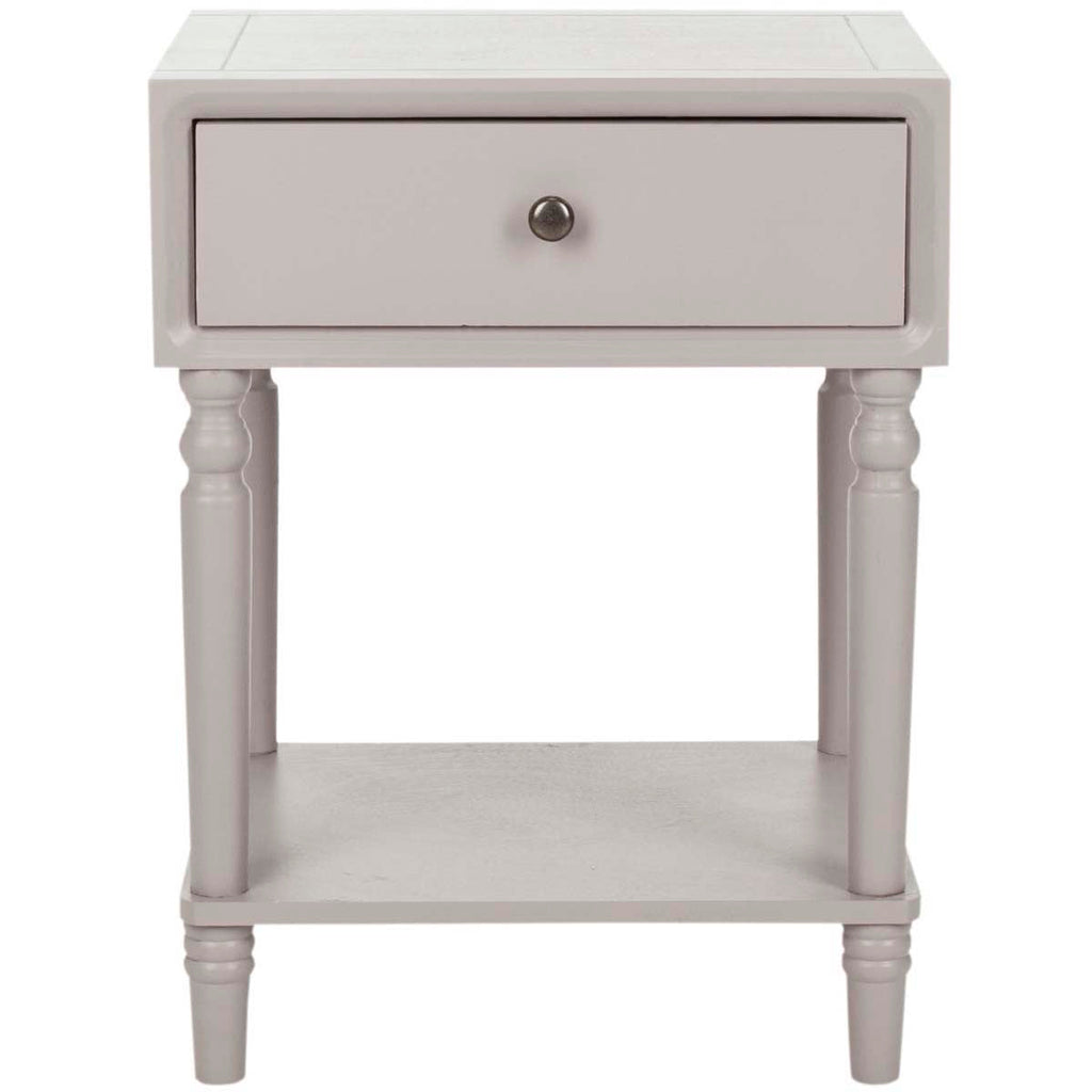 Safavieh Siobhan Nightstand With Storage Drawer - Grey Mauve