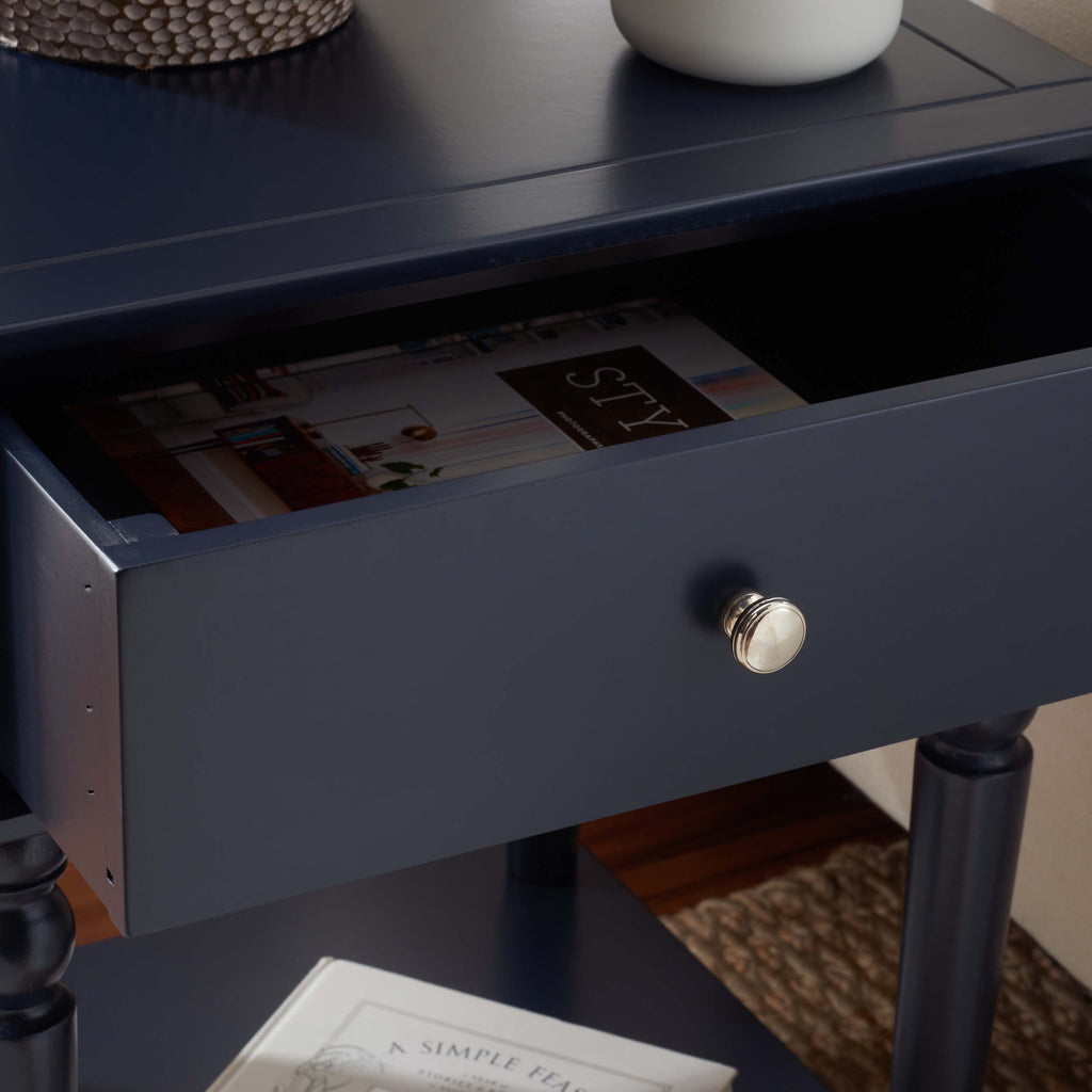 Safavieh Siobhan Accent Table With Storage Drawer, Navy