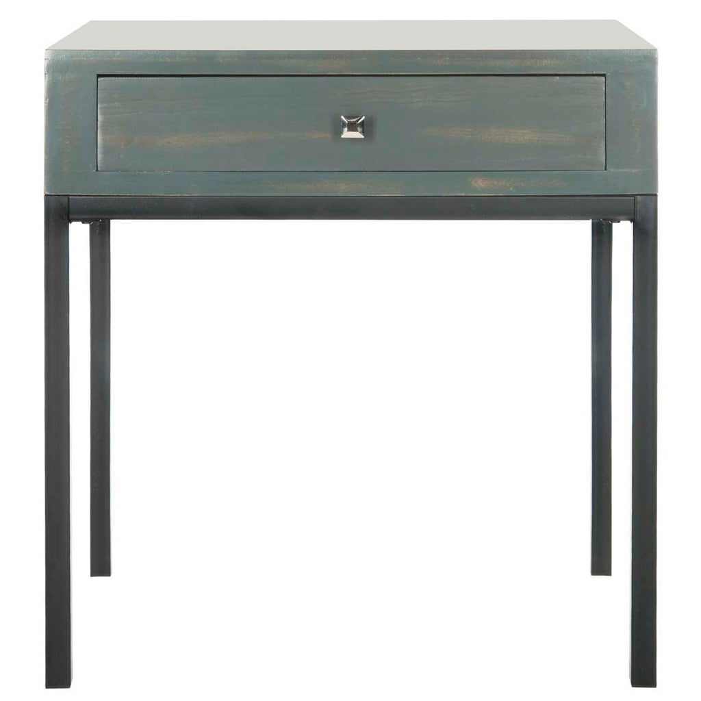 Safavieh Adena End Table With Storage Drawer - Dark Teal