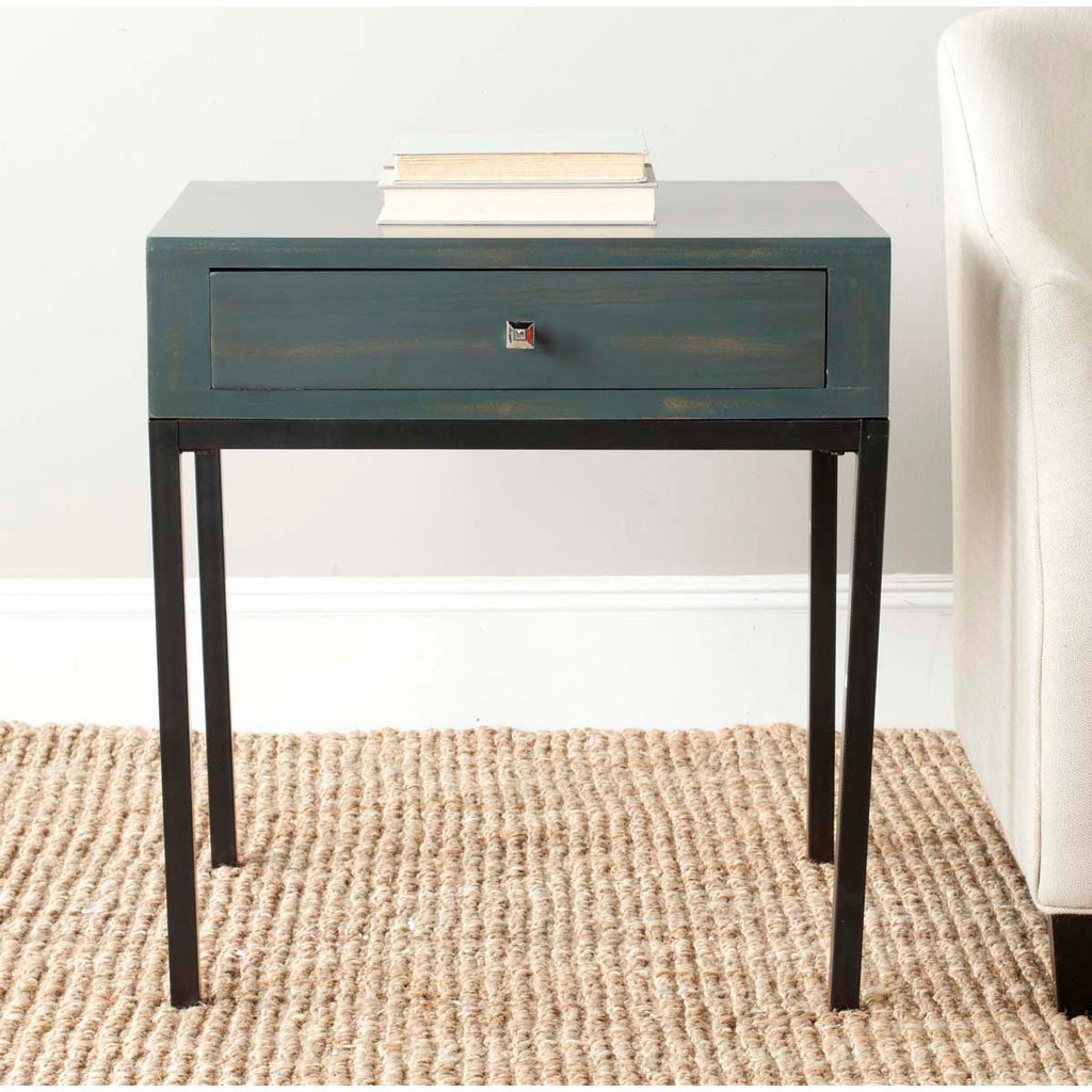 Safavieh Adena End Table With Storage Drawer - Dark Teal