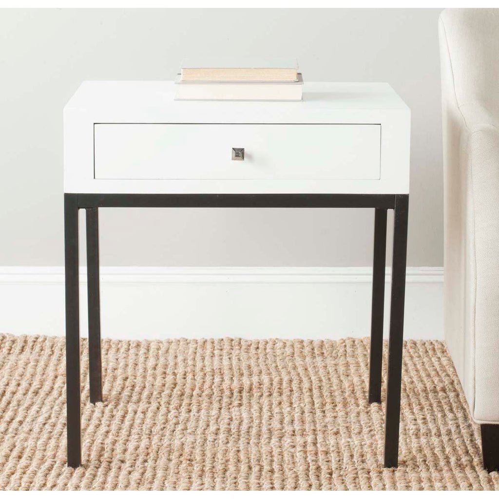 Safavieh Adena End Table With Storage Drawer - White