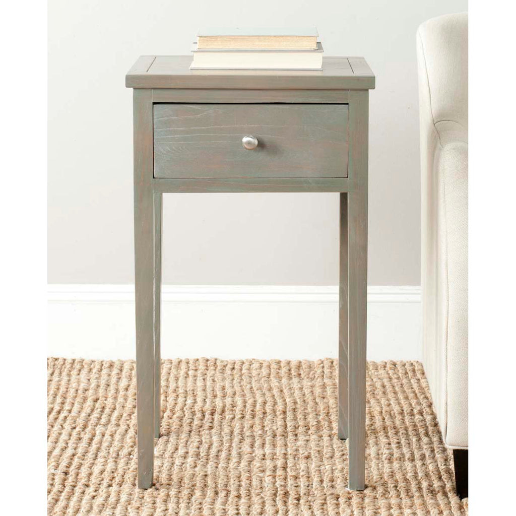 Safavieh Abel Nightstand With Storage Drawer - Ash Grey