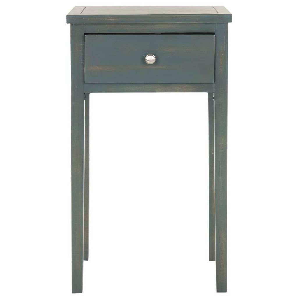 Safavieh Abel Nightstand With Storage Drawer - Dark Teal