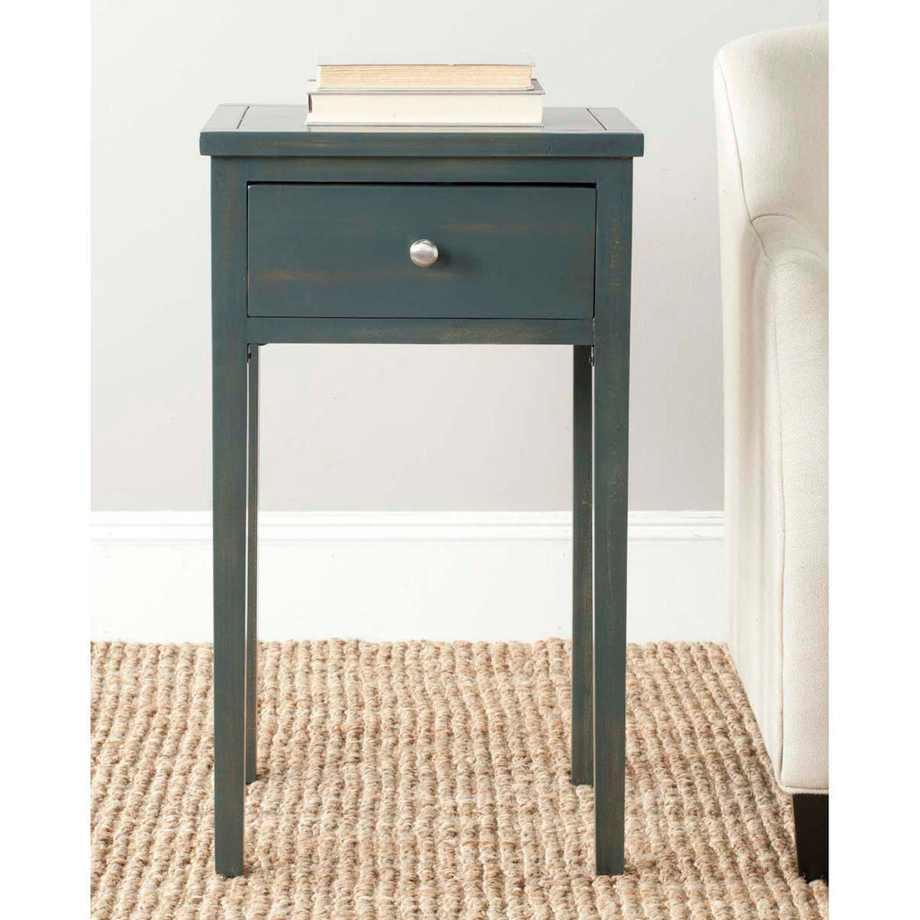 Safavieh Abel Nightstand With Storage Drawer - Dark Teal