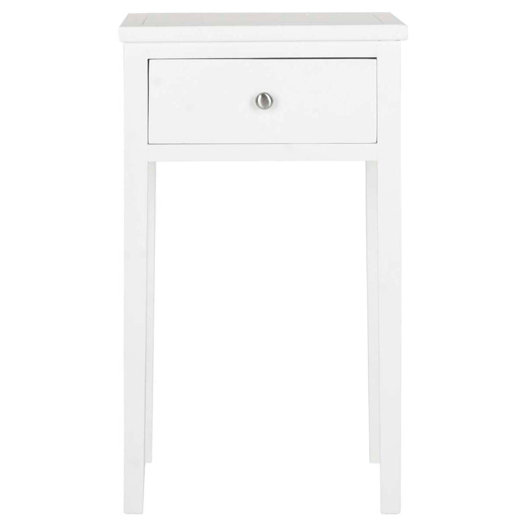 Safavieh Abel Nightstand With Storage Drawer - White