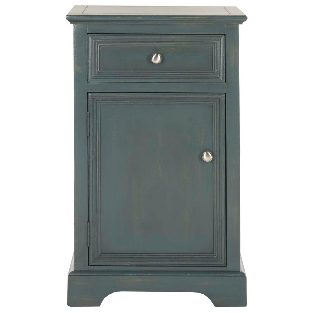 Safavieh Jarome Nightstand With Storage Drawer And Cabinet - Dark Teal