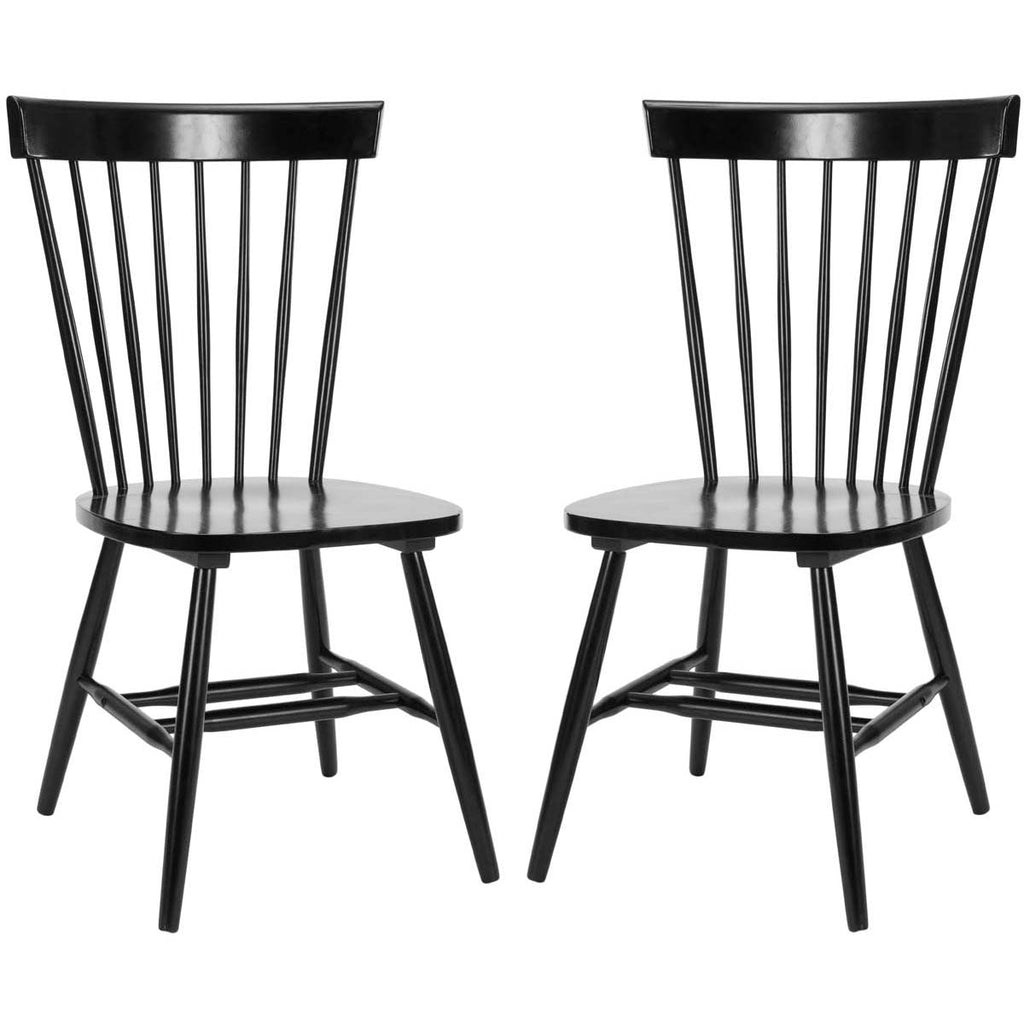 Parker 17''H Spindle Dining Chair (Set Of 2) | Safavieh -  Black