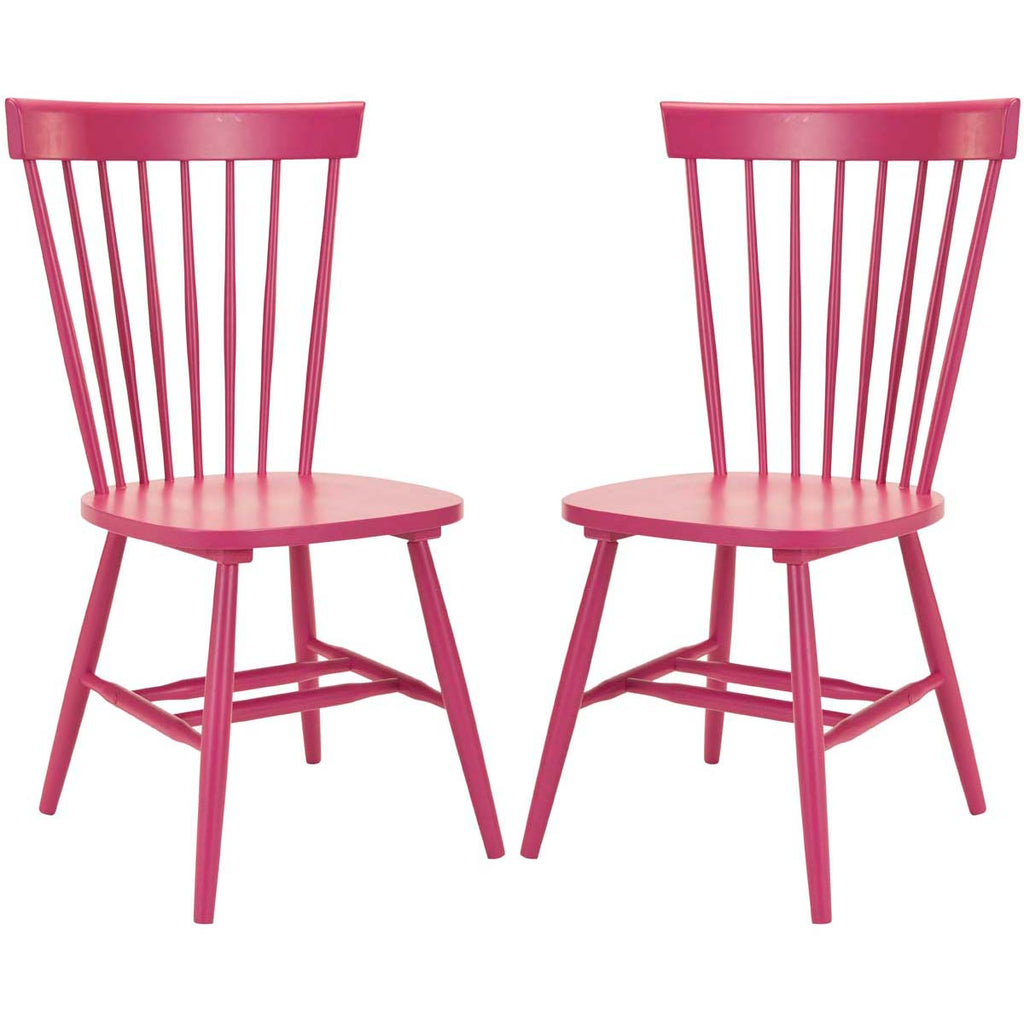 Parker 17''H Spindle Dining Chair (Set Of 2) | Safavieh - Raspberry