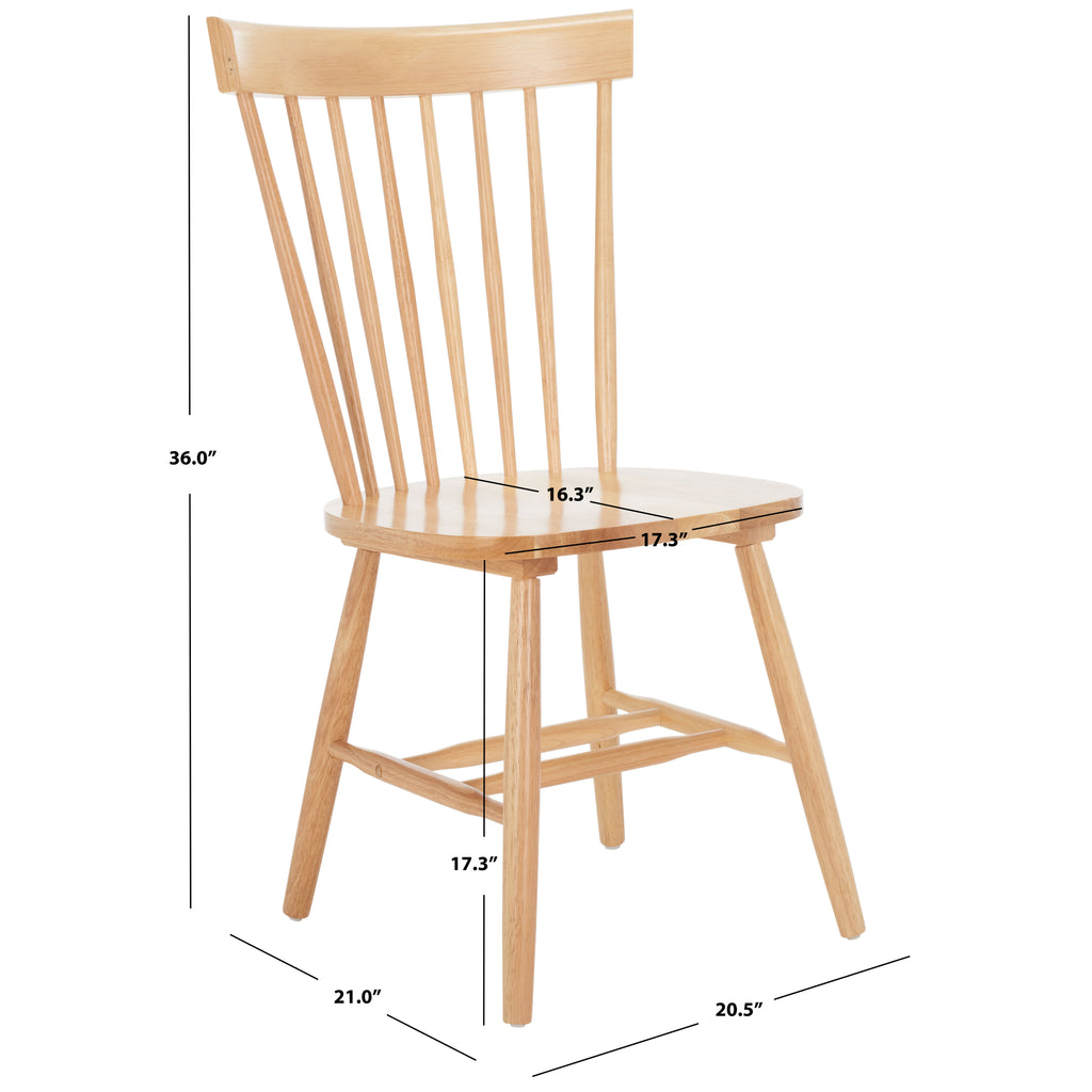 Parker 17''H Spindle Dining Chair (Set Of 2) | Safavieh - Natural