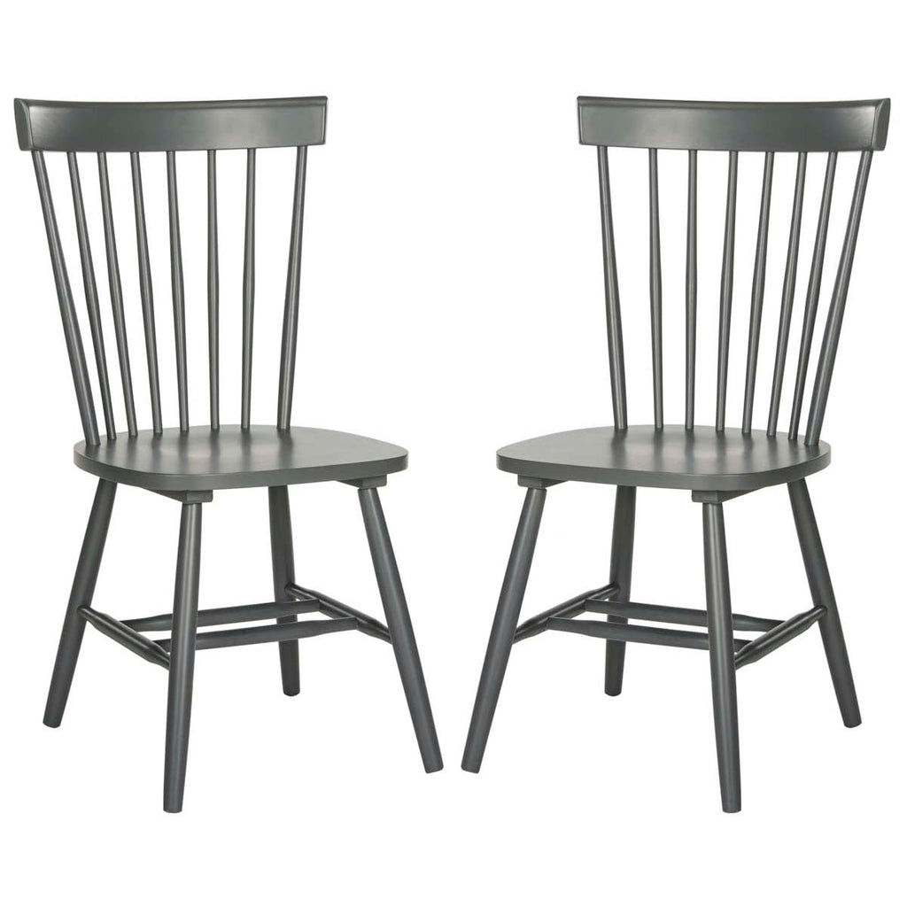 Parker 17''H Spindle Dining Chair (Set Of 2) | Safavieh - Charcoal Grey