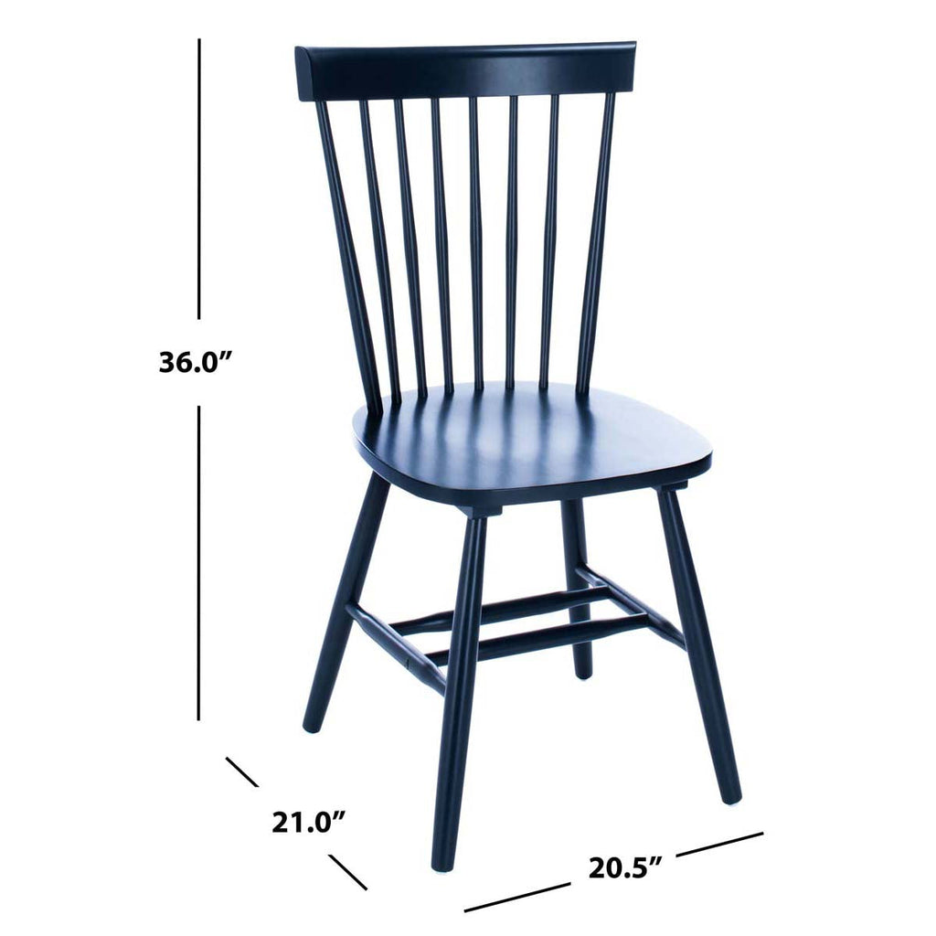 Parker 17''H Spindle Dining Chair (Set Of 2) | Safavieh - Navy