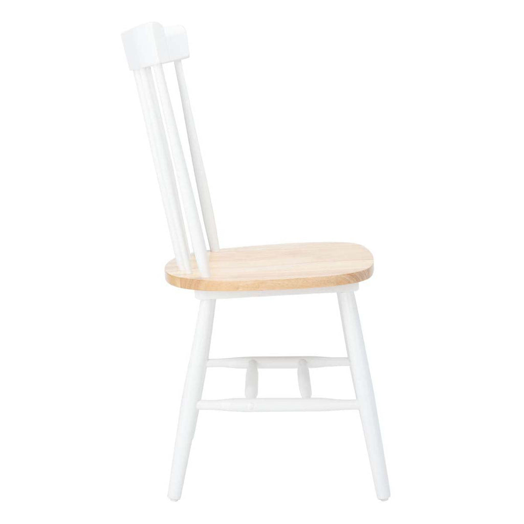 Parker 17''H Spindle Dining Chair (Set Of 2) | Safavieh - White/Natural