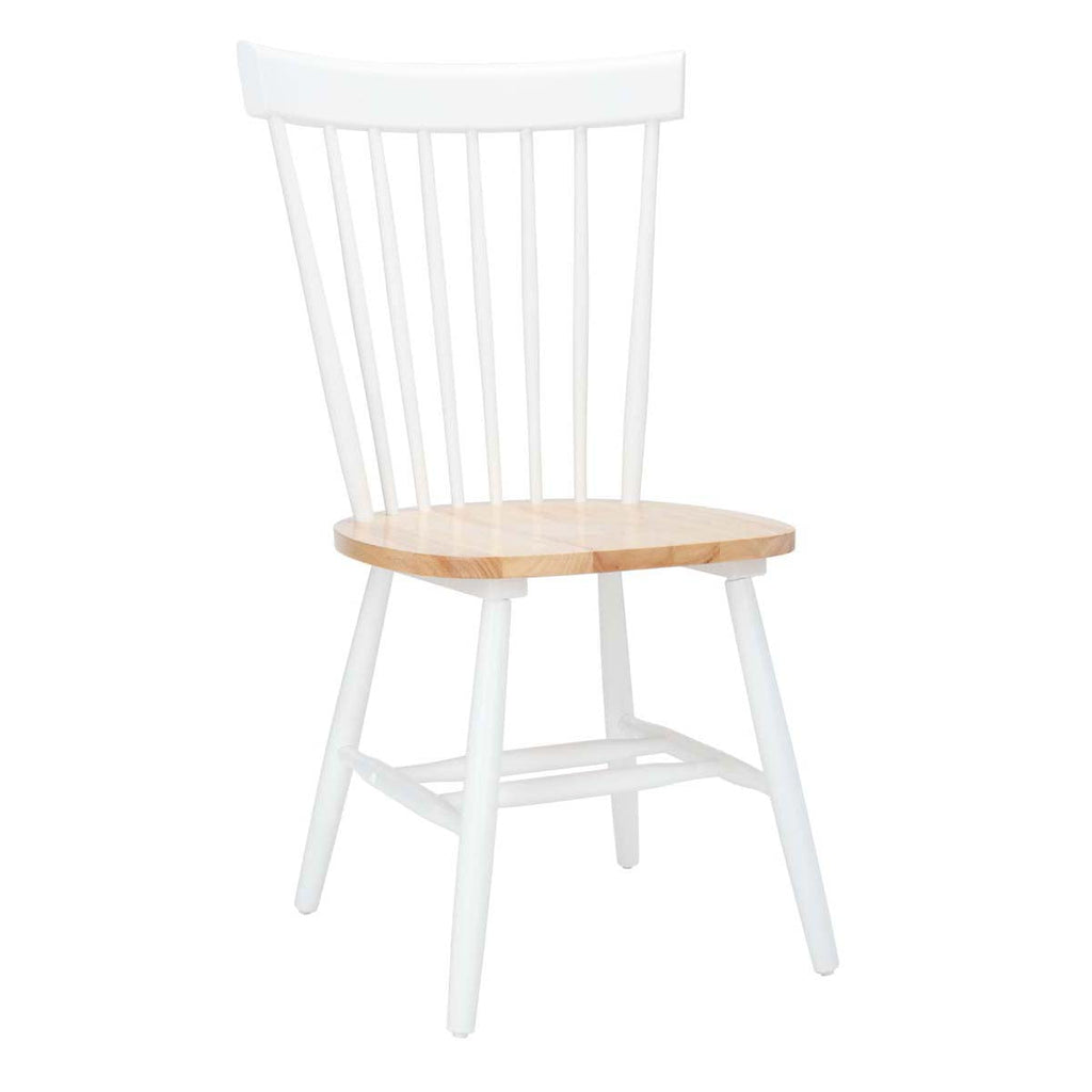 Parker 17''H Spindle Dining Chair (Set Of 2) | Safavieh - White/Natural