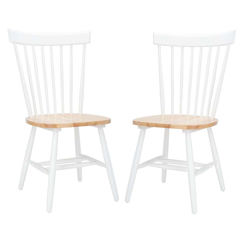 Parker 17''H Spindle Dining Chair (Set Of 2) | Safavieh - White/Natural