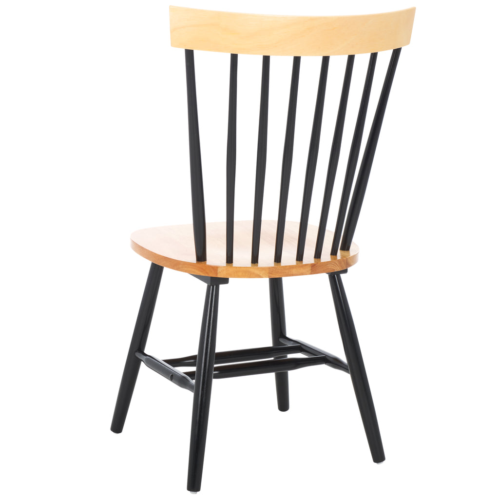 Parker 17''H Spindle Dining Chair (Set Of 2) | Safavieh - Natural / Black