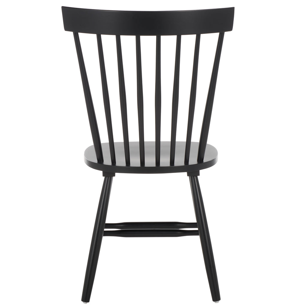 Parker 17''H Spindle Dining Chair (Set Of 2) | Safavieh - Matte Black