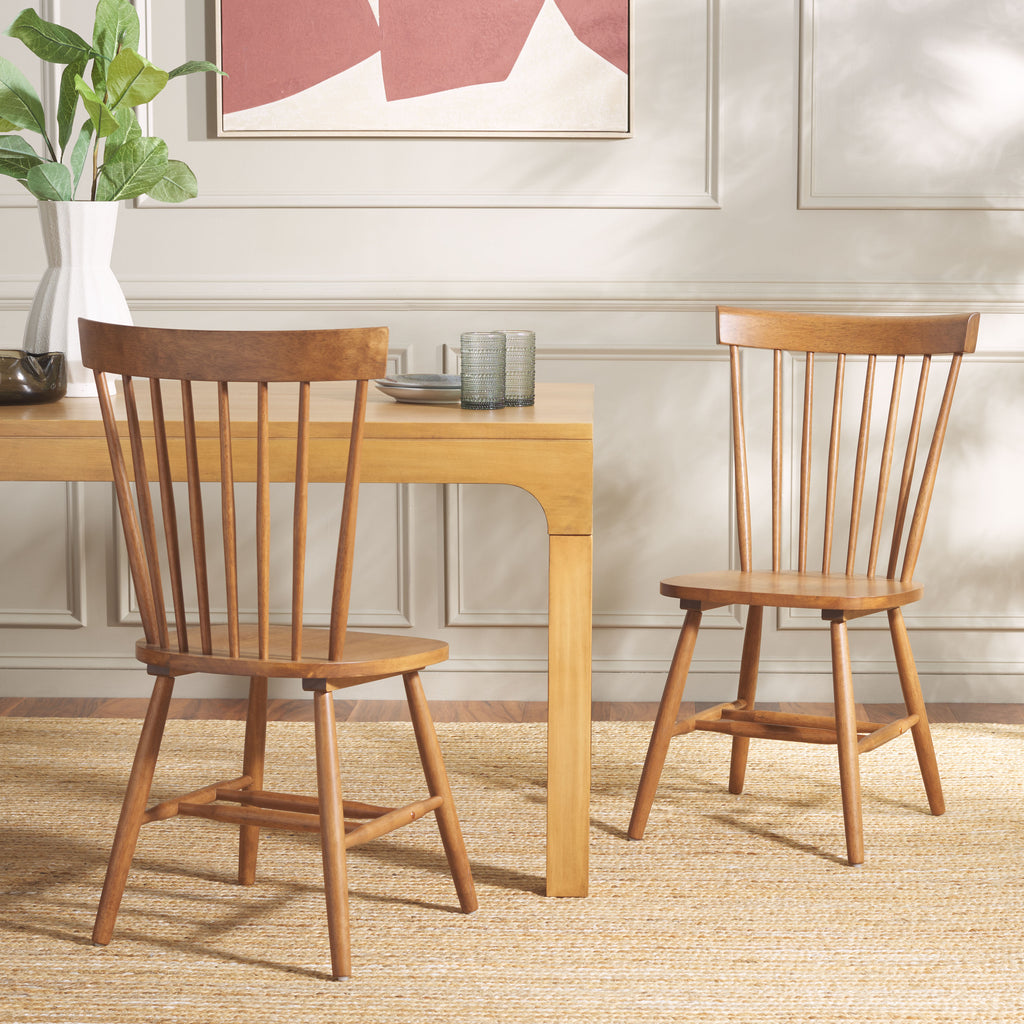 Parker 17''H Spindle Dining Chair (Set Of 2) | Safavieh - Honey