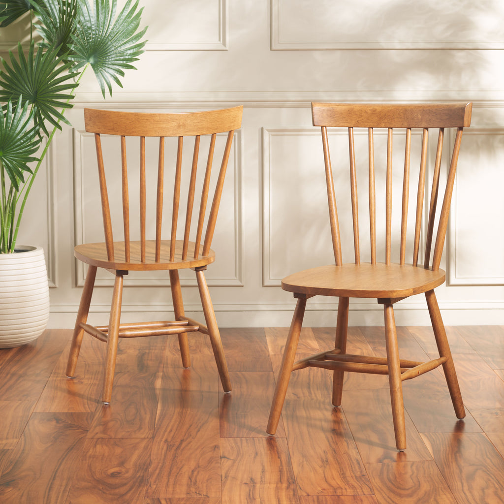 Parker 17''H Spindle Dining Chair (Set Of 2) | Safavieh - Honey