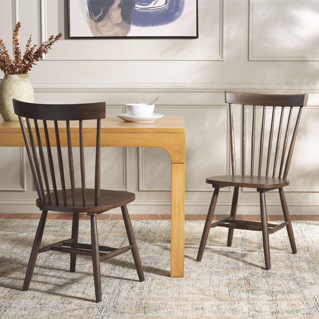 Parker 17''H Spindle Dining Chair (Set Of 2) | Safavieh - Walnut