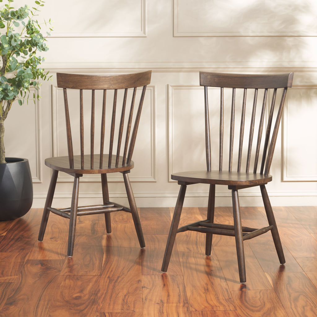 Parker 17''H Spindle Dining Chair (Set Of 2) | Safavieh - Walnut