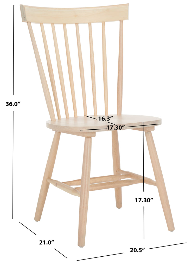 Parker 17''H Spindle Dining Chair (Set Of 2) | Safavieh - White Washed