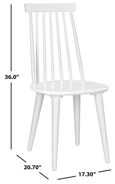 Burris 17''H Spindle Side Chair (Set of 2)| Safavieh - AMH8511 -White