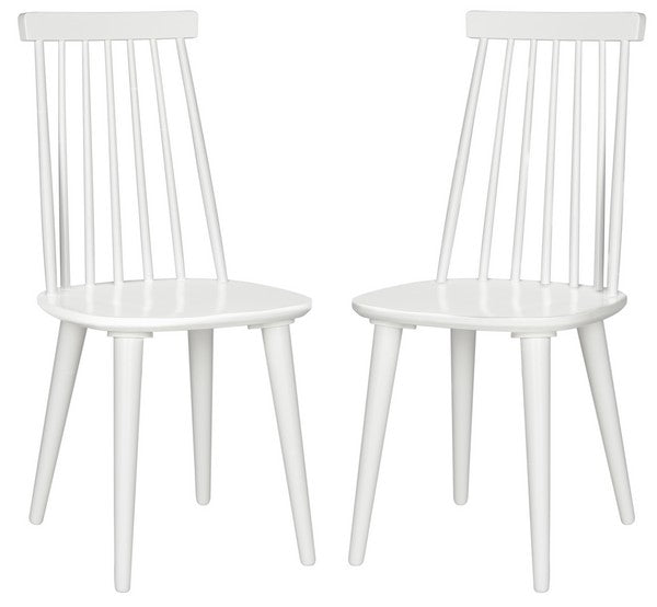 Burris 17''H Spindle Side Chair (Set of 2)| Safavieh - AMH8511 -White