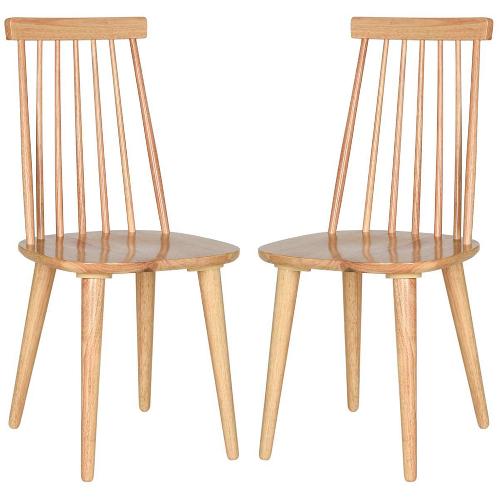 Burris 17''H Spindle Side Chair (Set of 2)| Safavieh - AMH8511 -Natural