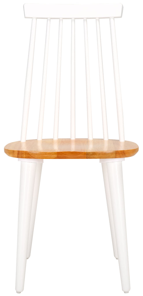 Burris 17''H Spindle Side Chair (Set of 2)| Safavieh - AMH8511 -White / Natural