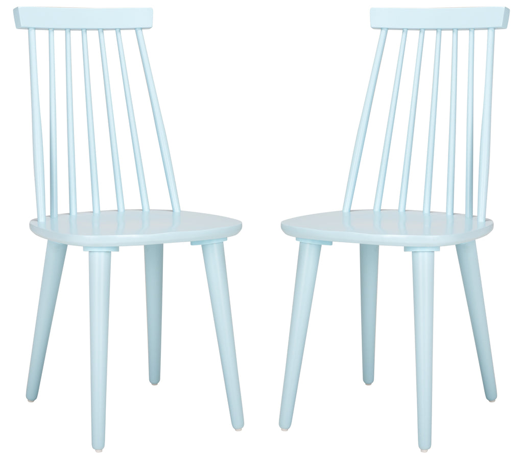 Burris 17''H Spindle Side Chair (Set of 2)| Safavieh - AMH8511 -Pale Blue