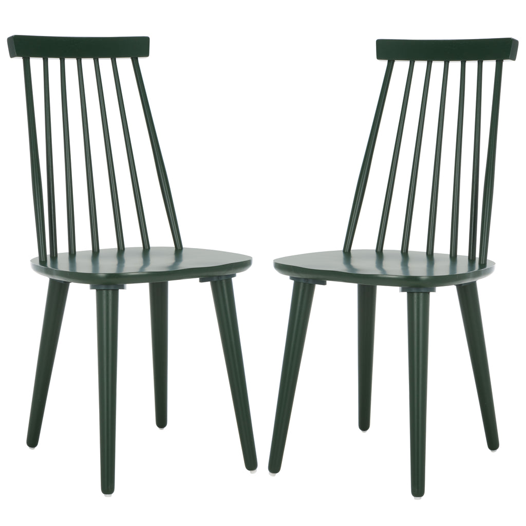 Burris 17''H Spindle Side Chair (Set of 2)| Safavieh - AMH8511 - Garden Green