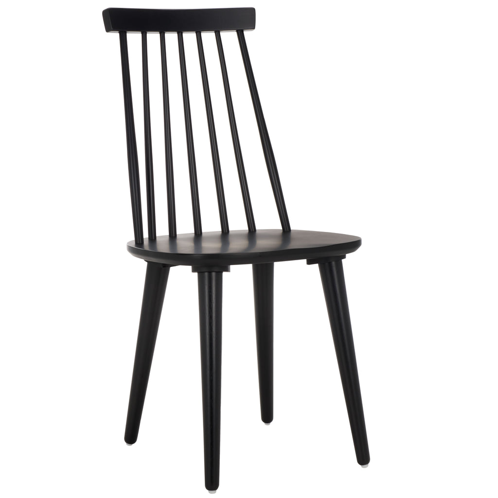 Burris 17''H Spindle Side Chair (Set of 2)| Safavieh - AMH8511 - Matte Black