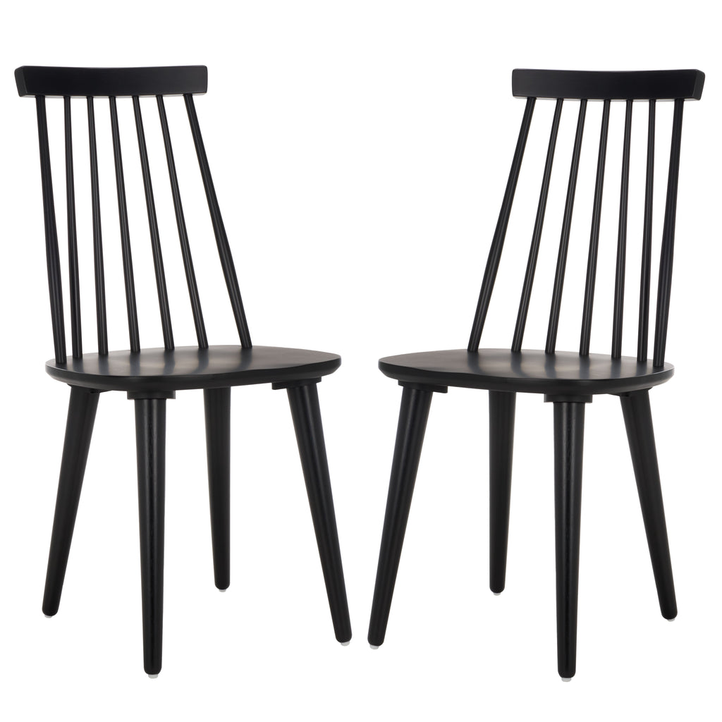 Burris 17''H Spindle Side Chair (Set of 2)| Safavieh - AMH8511 - Matte Black