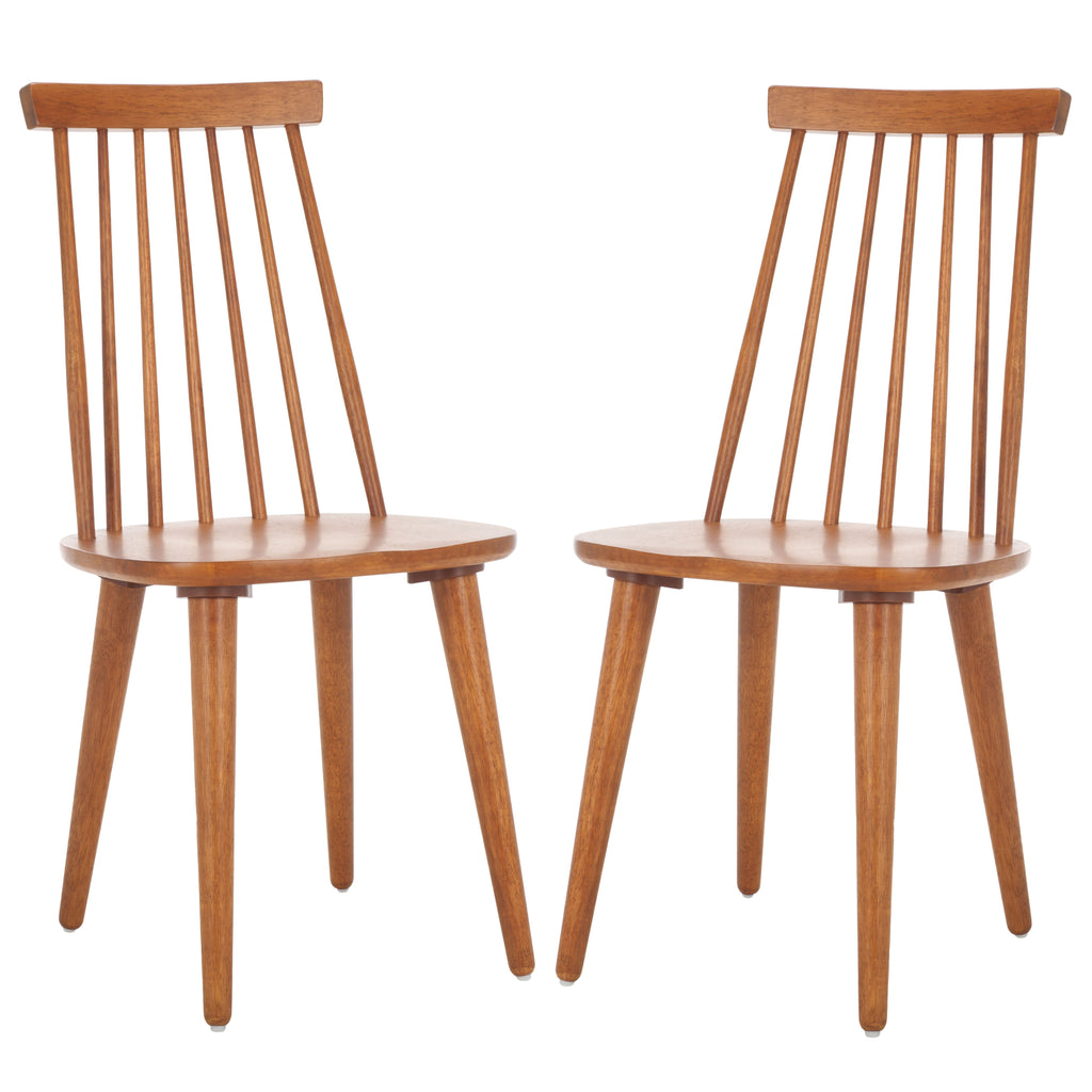 Burris 17''H Spindle Side Chair (Set of 2)| Safavieh - AMH8511 - Honey