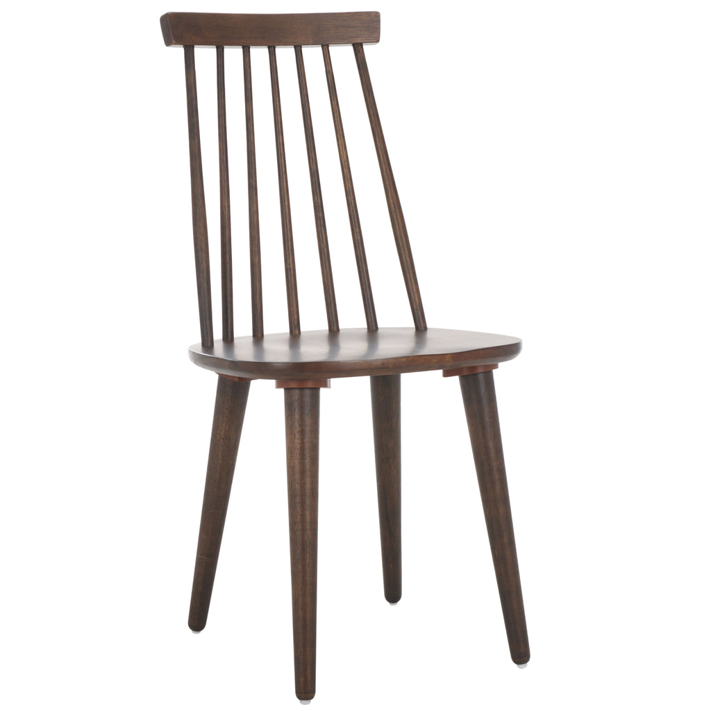 Burris 17''H Spindle Side Chair (Set of 2)| Safavieh - AMH8511 - Walnut