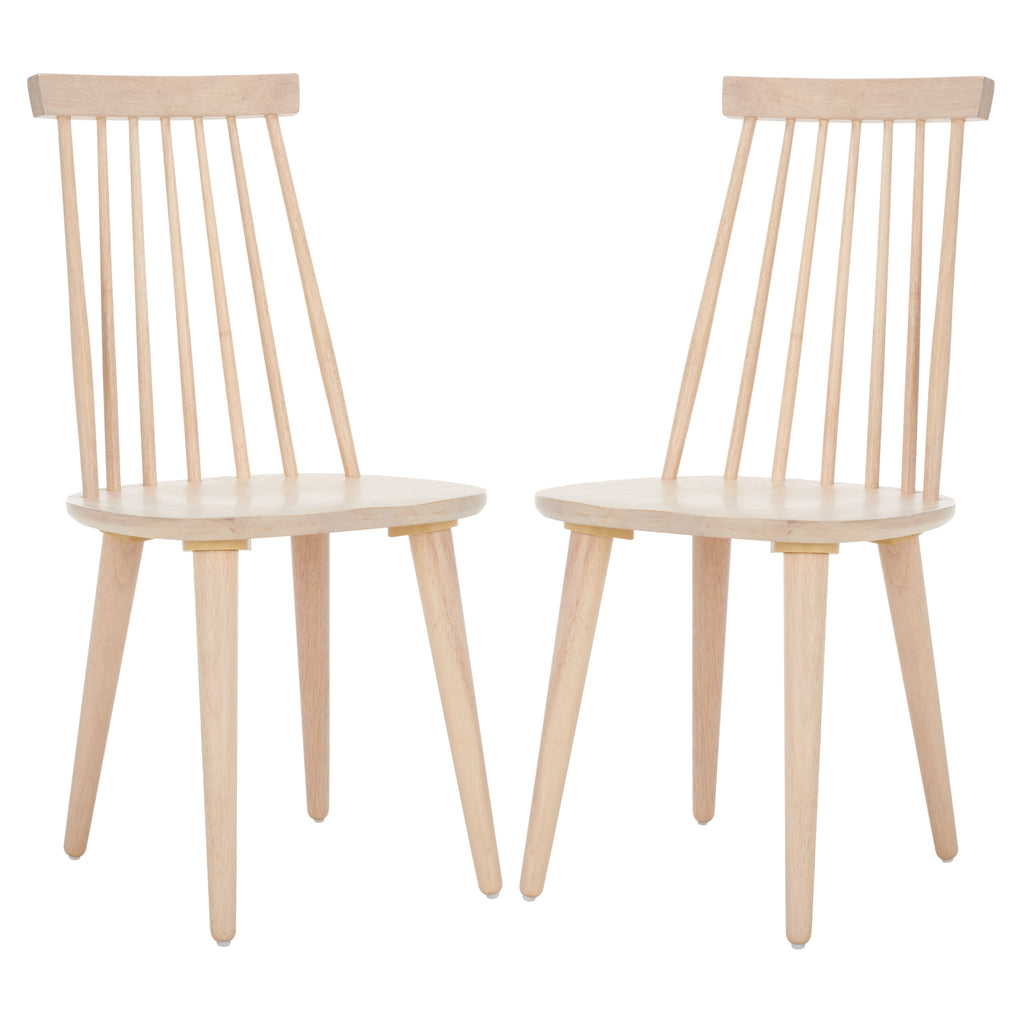 Burris 17''H Spindle Side Chair (Set of 2)| Safavieh - AMH8511 - White Washed