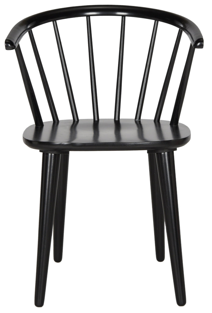 Blanchard 18''H Curved Spindle Side Chair (Set of 2) | Safavieh - AMH8512 - Black