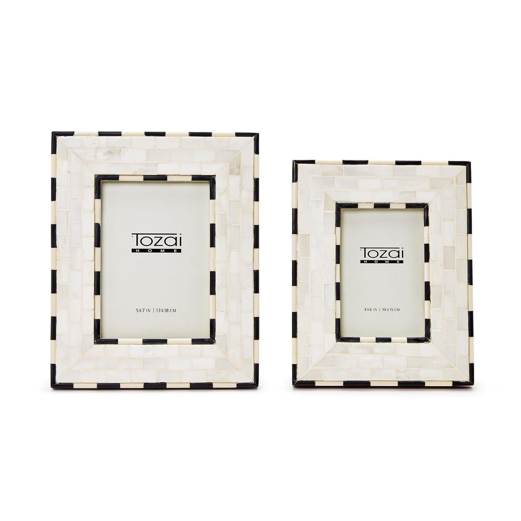 Brick Pattern Set of 2 Photo Frames